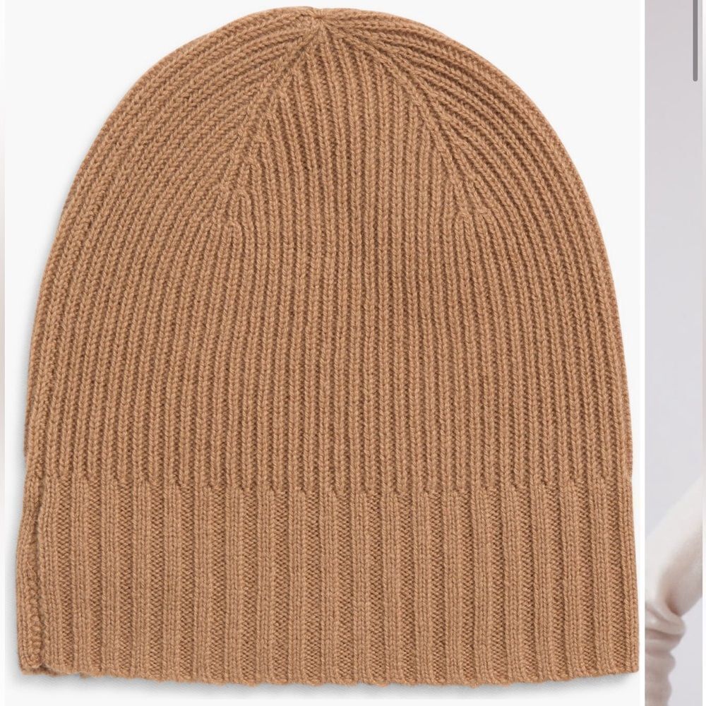 NWT Nordstrom Cashmere Beanie in Cashew Tan